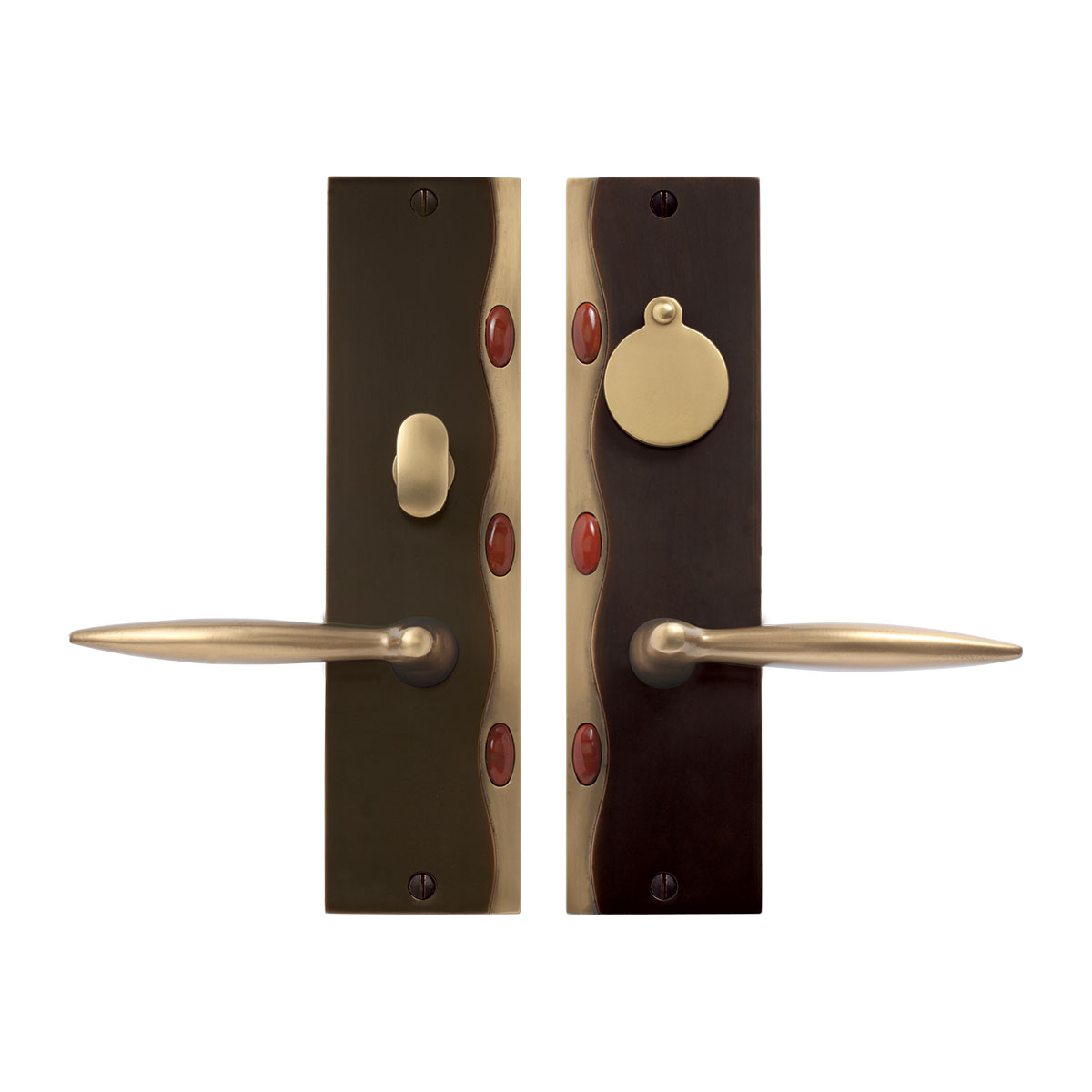 Solid Gold Cayman Royale Accent Handle US Mortise Set 