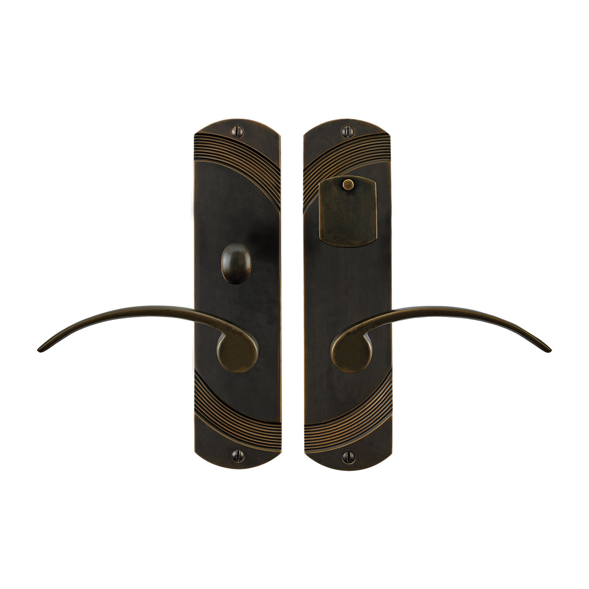 Solid Bronze Greco Lever Mortise Entry Set