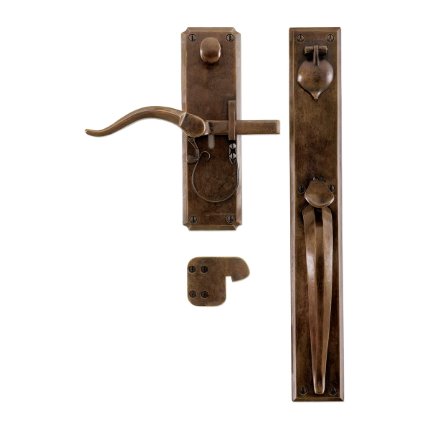 Solid Bronze Verona Thumblatch with Vertical Strike-bar Latch Mortise Entry Set