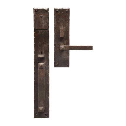 Hand Forged Iron Cody Thumb Latch Handle Mortise Set 