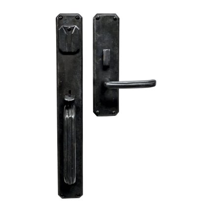 Hand Forged Iron Monte Vista Thumb Latch Handle Mortise Set