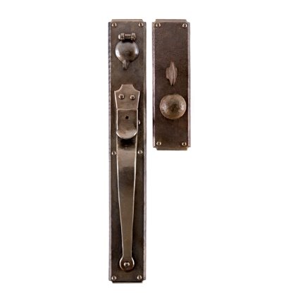 Hand Forged Iron Seville Thumblatch-Lever Mortise Entry Set 