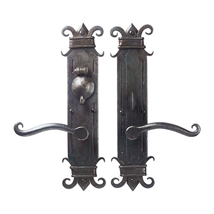 Hand Forged Iron Chateau Mortise Entry Set 